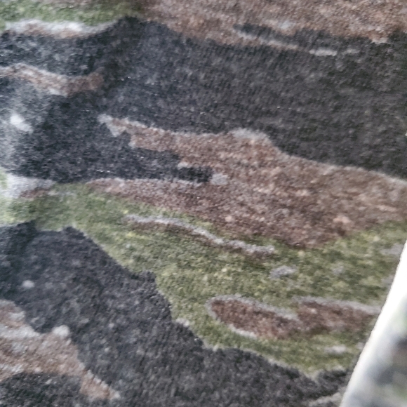 Pam & Gela Zip Camo Print Mini Dress Long Sleeve Green Ruched Distressed L - Picture 7 of 13